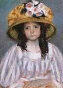 Mary Cassatt Fillette au Grand Chapeau Spain oil painting artist